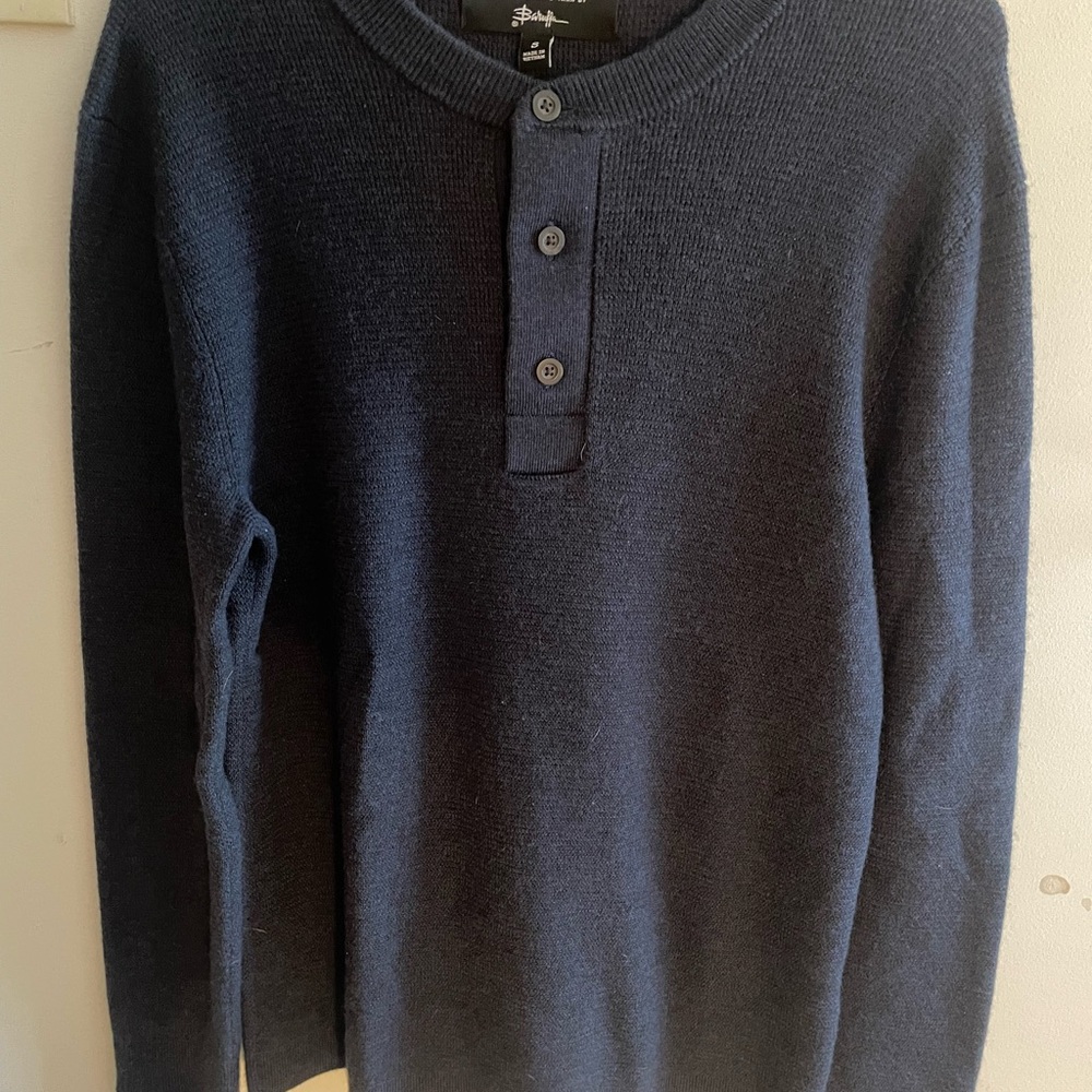 Men's Navy Waffle Henley